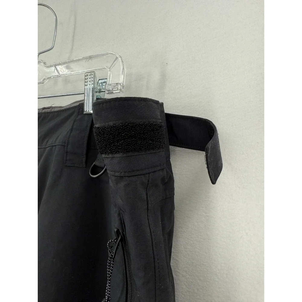 Lands' End Men's XL Tall Rain Pants Waterproof Nylon Black Zip‎ Pockets
